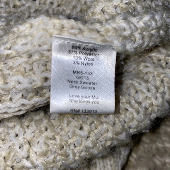 RARE Mumu Mellow Chunky Knit Gooseneck Sweater - Picture 8 of 9